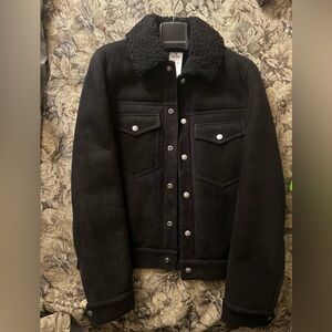 Todd Snyder Italian Suede Shearling Dylan Jacket in Black - Medium, NWT
